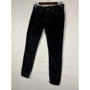 Gap Legging Jean Women 27/4r Black 1969 Corduroy Slim Fit Mid Rise Dark Academia